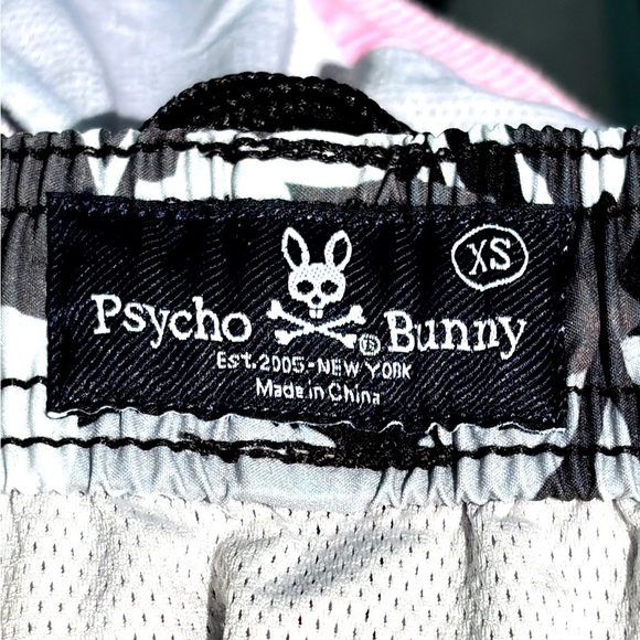 Psycho Bunny Mens Chuck All Over Print Swim Trunk in Black/Gray Camo Men’s SZ XS - Picture 3 of 6